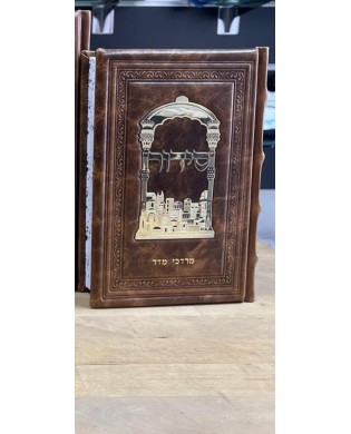 סידור של תשוקת הלב לעטלף ישראל, עור אמיתי, מצופה זהב, 12 x 17