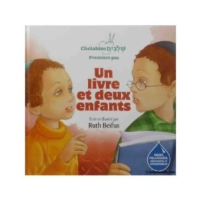 A book and two children