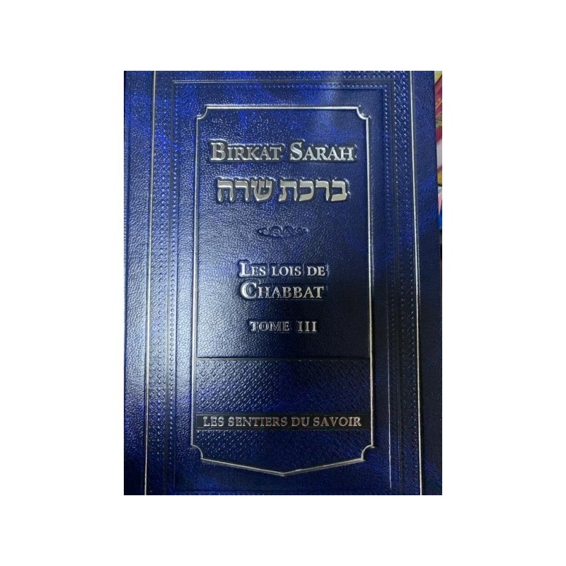 Birkat Sarah - Les Lois De Chabbat - Tome 3