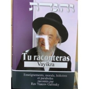 Tu raconteras Vayikra -Enseignements, morales, histoires et paraboles - Rav Yaacov Galinsky