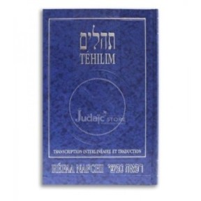 Tehilim Refaa Nafchi Phonetique - Grand Format - Bleu